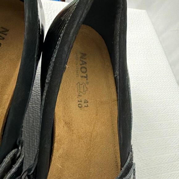 Naot Mary Jane Shoes Womens Size 10 Black Patent Leather - Picture 3 of 10